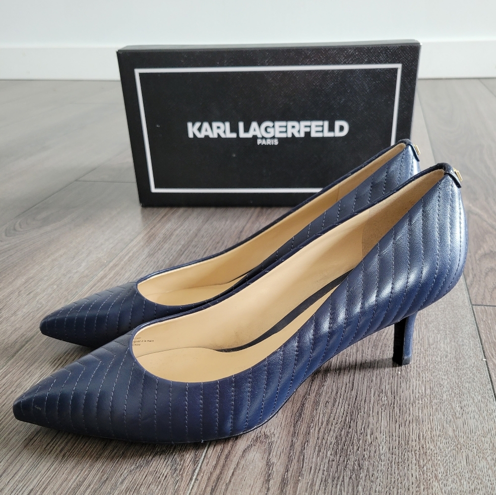 Karl Lagerfeld Navy Heels